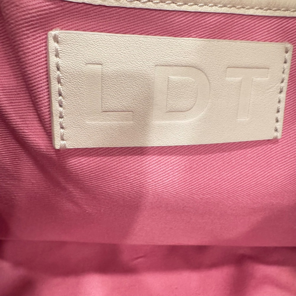 LDT Lily Tote Bag White‎ Nappa Leather Pink Inside Preloved 18x12x5 Slouchy$298 - Picture 6 of 16